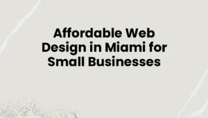 Affordable Web Design in Miami for Small Businesses